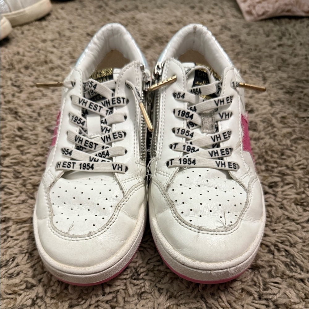 Vintage Havana White and Pink Kids Sneakers
